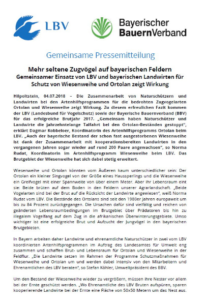 Copyright AiF / Landesbund für Vogelschutz in Bayern e.V. Bild zum Eintrag (100730-160)