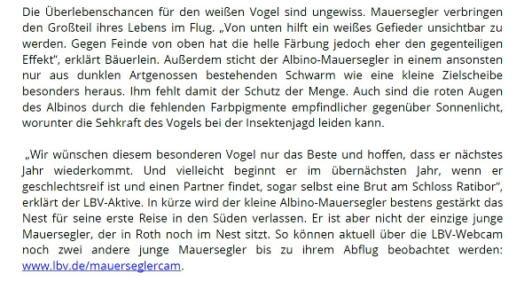 Copyright AiF Landesbund für Vogelschutz e.V. Bild zum Eintrag (101464-160)