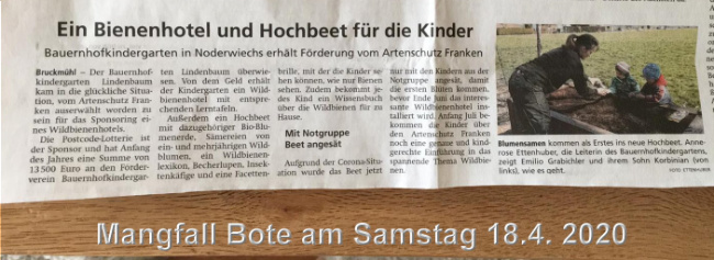 © Mangfall Bote am Samstag 18.4. 2020 Bild zum Eintrag (1023311-160)