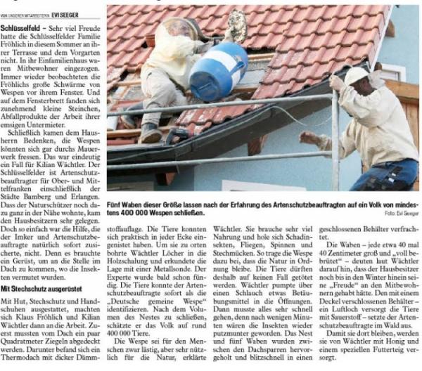 Copyright AiS / Fränkischer Tag vom 26.09.09 Ausgabe A Seite 19 Bild zum Eintrag (30658-160)