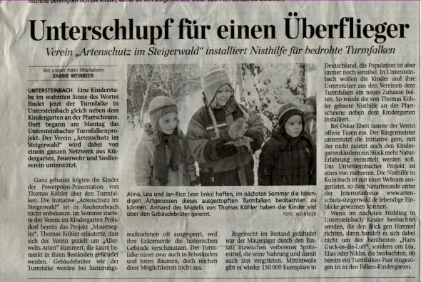 Copyright AiS -Quellenangabe: Hassberg Echo / Lokales / seite HT 6 / Nr. 278 / Autor Sabine Weinbeer Bild zum Eintrag (33740-160)