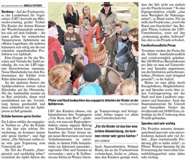 Copyright AiS / Fränkischer Tag / 19.10.09 / Seite 10 / Ausgabe A / Autor Angela Esterer Bild zum Eintrag (28240-160)